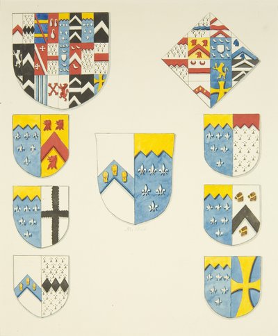 Blason héraldique sur le monument de Newton dans la cathédrale de Bristol - Joseph Manning