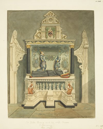 Monument à Sir John Young et sa femme Joan (née Wadham) dans la Cathédrale de Bristol - Joseph Manning
