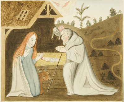 Peinture en pierre trouvée dans le confessionnal de l
