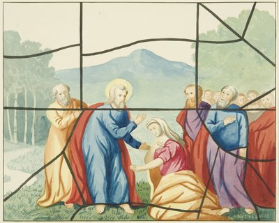 Vitrail dans St Mark - Christ et Marie-Madeleine - Joseph Manning