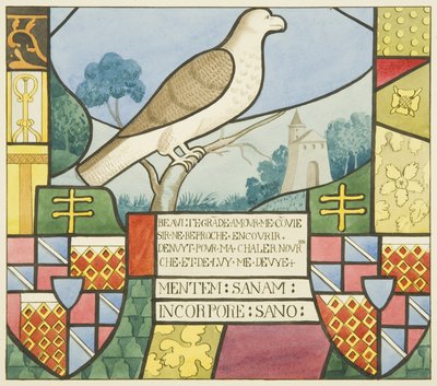 Vitrail de Saint-Marc - un dispositif héraldique - Joseph Manning