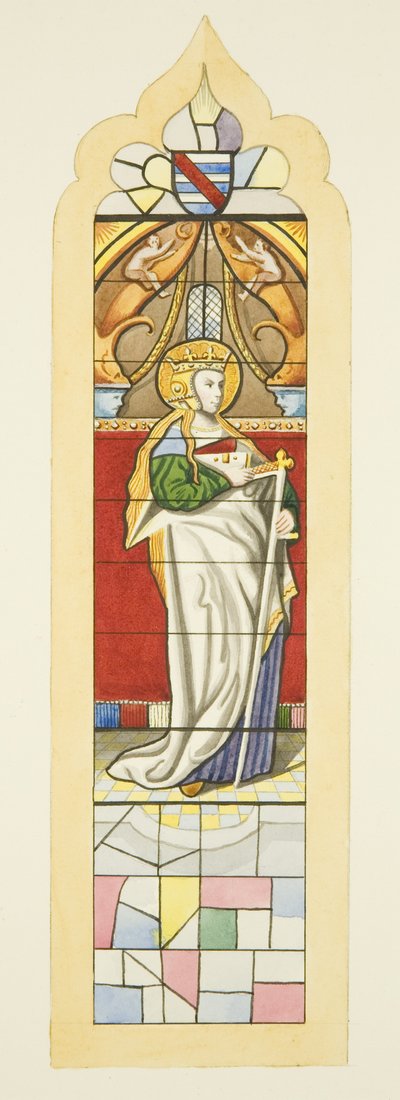 Vitrail dans St Mark, avec une sainte femme - Joseph Manning