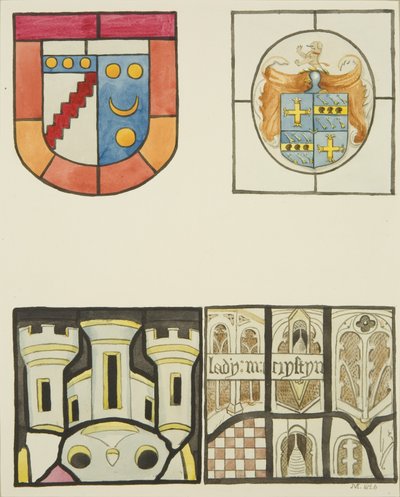 Vitrail dans la fenêtre de la chapelle des Tisserands dans l