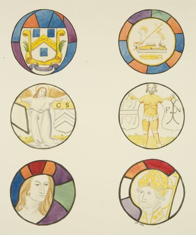 Vitrail dans la fenêtre de la chapelle des tisserands dans l