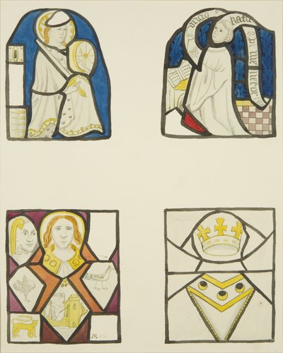 Vitrail dans la chapelle des tisserands de l