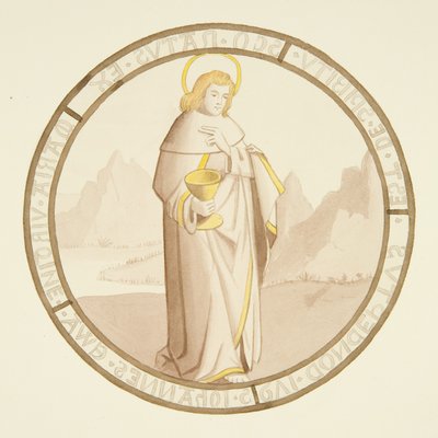 Vitrail dans la fenêtre de la chapelle privée du palais épiscopal : Saint Jean - Joseph Manning