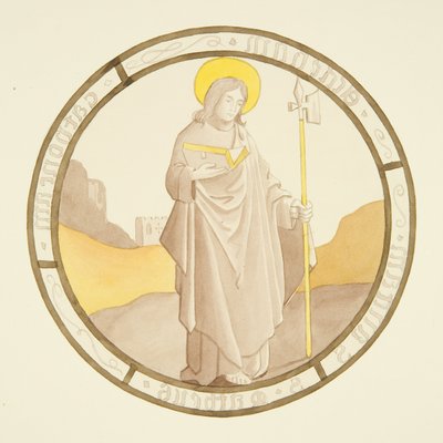 Vitrail dans la fenêtre de la chapelle privée du palais épiscopal : Saint Matthieu - Joseph Manning