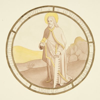 Vitrail dans la chapelle privée du palais épiscopal : Saint Simon - Joseph Manning