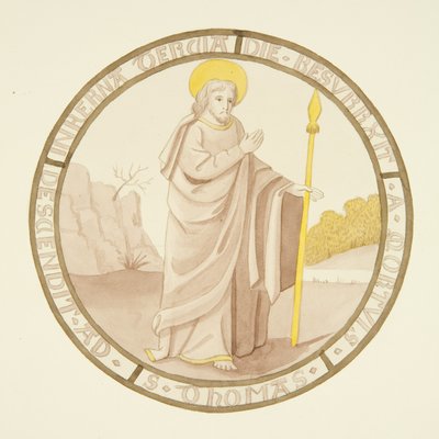 Vitrail dans la chapelle privée du palais épiscopal : Saint Thomas - Joseph Manning