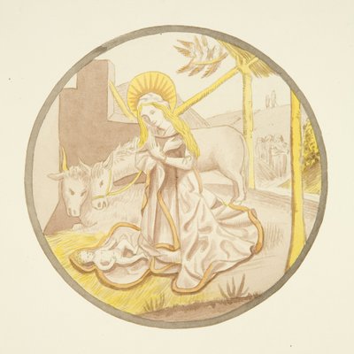 Vitrail dans la chapelle privée du palais épiscopal : La Nativité - Joseph Manning