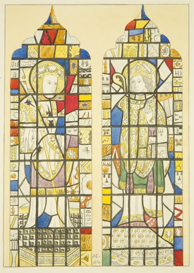 Vitrail dans la fenêtre au-dessus du Monument de Canynges à St Mary Redcliffe - Joseph Manning