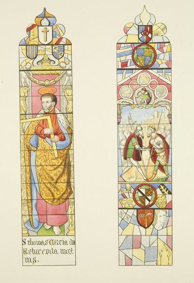 Deux vitraux formant la fenêtre de l