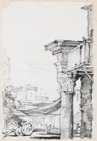 Un balcon dans le Forum romain - Joseph Marie Vien