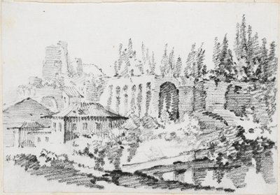 Ruines des palais impériaux sur la colline Palatine - Joseph Marie Vien