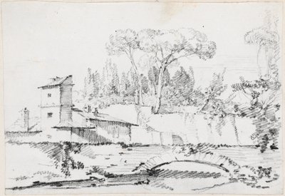 Vue du Prato de la Villa Borghese - Joseph Marie Vien