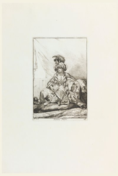 Sultane Noire, planche 28 de la série Caravane du Sultan à la Mecque - Joseph Marie Vien the Elder