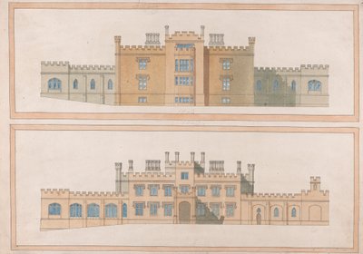 Conception pour une maison de campagne de style Tudor - Joseph Michael Gandy