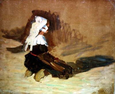 La Bretonne agenouillée - Joseph Milner Kite