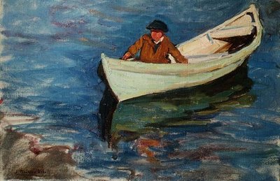 Le petit bateau à rames - Joseph Milner Kite