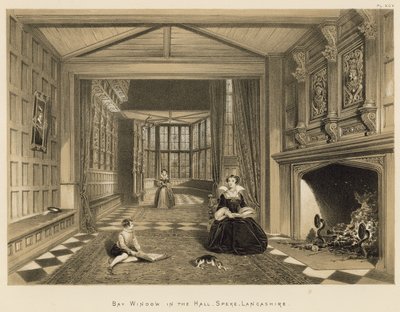 Baie vitrée dans le hall, Speke, Lancashire - Joseph Nash