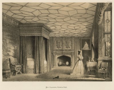 Chambre à coucher, Knowle, Kent - Joseph Nash