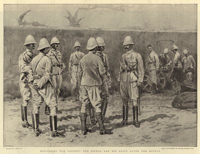 Discuter de la victoire, le Sirdar et son état-major après la bataille - Joseph Nash