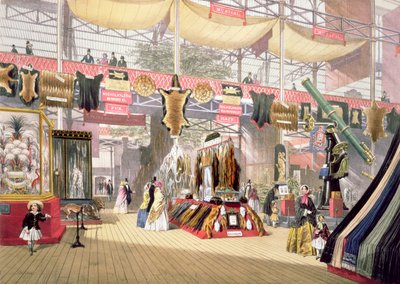 Grande Exposition, 1851 : Stand de fourrures, pour Dickinson Brothers - Joseph Nash