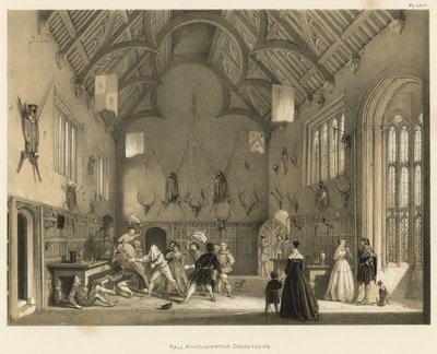 Hall, Athelhampton, Dorsetshire - Joseph Nash