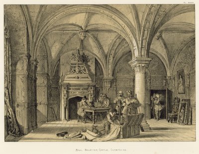 Hall, Château de Bolsover, Derbyshire - Joseph Nash