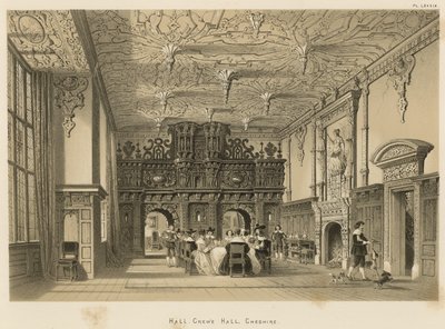 Hall, Crewe Hall, Cheshire - Joseph Nash