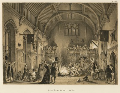 Hall, Penshurst, Kent - Joseph Nash