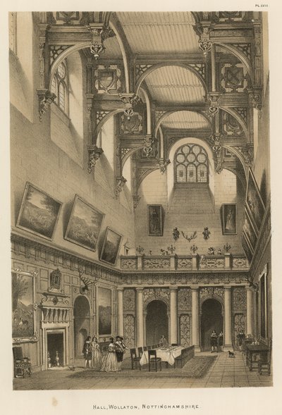 Hall, Wollaton, Nottinghamshire - Joseph Nash