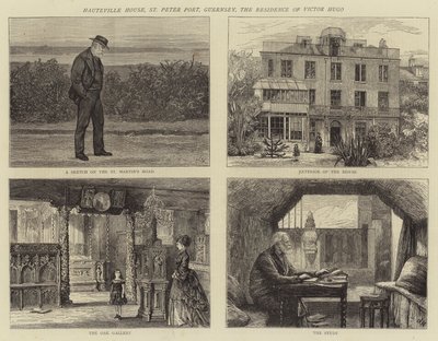 Hauteville House, St Peter Port, Guernesey, la résidence de Victor Hugo - Joseph Nash