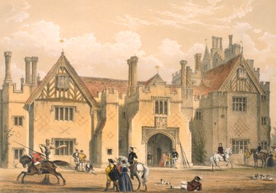 Entraînement à la joute, Compton Wynyates, Warwick, milieu des années 1600 - Joseph Nash