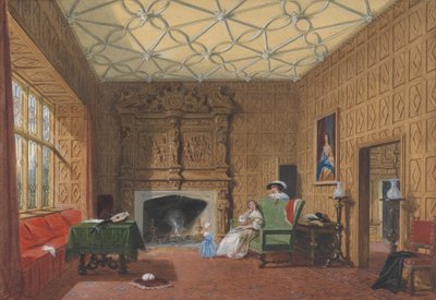 Levens, Westmoreland, le petit salon - Joseph Nash
