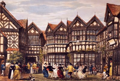 Little Moreton Hall, Cheshire, de "The Mansions of England in the Olden Time", 1839-40 - Joseph Nash