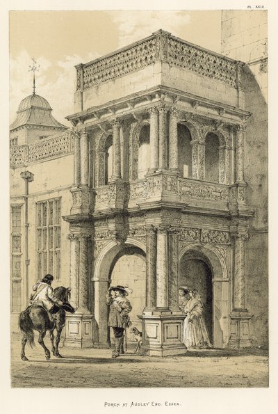 Porche à Audley End, Essex - Joseph Nash