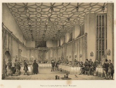 Chambre de présence, Hampton Court, Middlesex - Joseph Nash