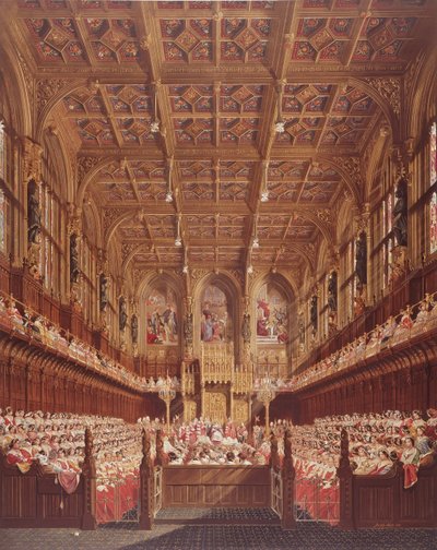 La reine Victoria à la Chambre des Lords - Joseph Nash