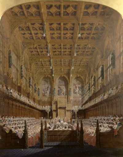 La reine Victoria à la Chambre des lords - Joseph Nash