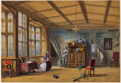 Salle menant à la chapelle, Knowle, Kent - Joseph Nash