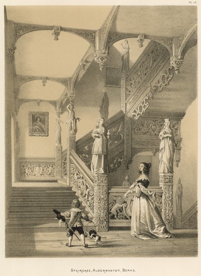 Escalier, Aldermaston, Berks - Joseph Nash