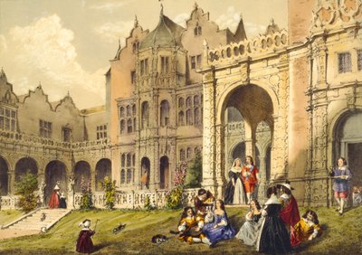 Prendre des rafraîchissements sur la pelouse de la terrasse, Holland House, Kensington de 