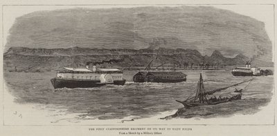 Le premier régiment du Staffordshire en route vers Wady Halfa - Joseph Nash