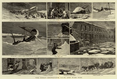 La Grande Tempête de Neige, Ouragan et Marée Haute - Joseph Nash
