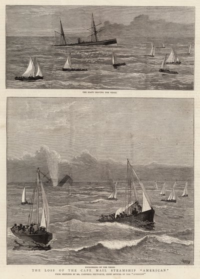 La perte du paquebot américain Cape Mail - Joseph Nash