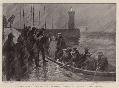 Le retour du capitaine Dreyfus, le premier débarquement sur le sol français à Port Haliguen - Joseph Nash