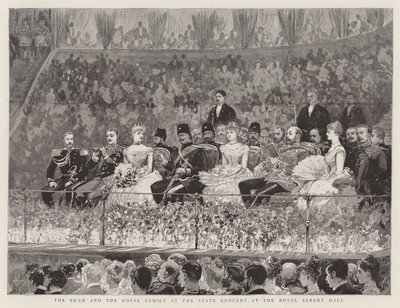 Le Shah et la famille royale au concert d