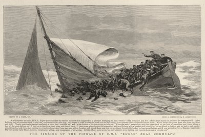 Le naufrage de la pinasse du H M S Edgar près de Chemulpo - Joseph Nash