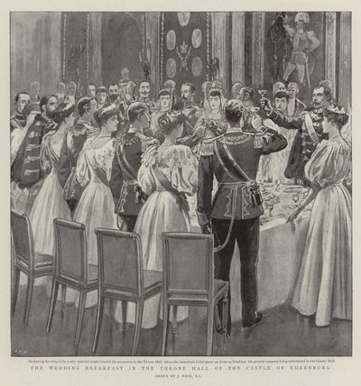 Le Petit Déjeuner de Mariage dans la Salle du Trône du Château d